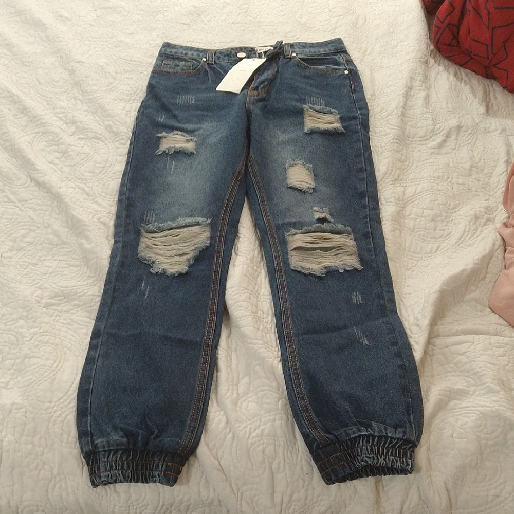 Distressed Blue Women's Jeans